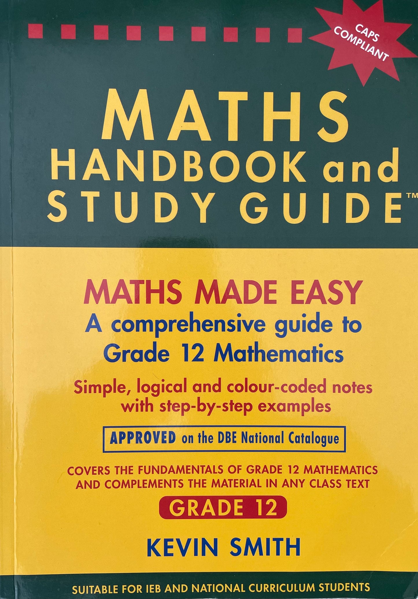 Maths Handbook & Study Guide Grade 12