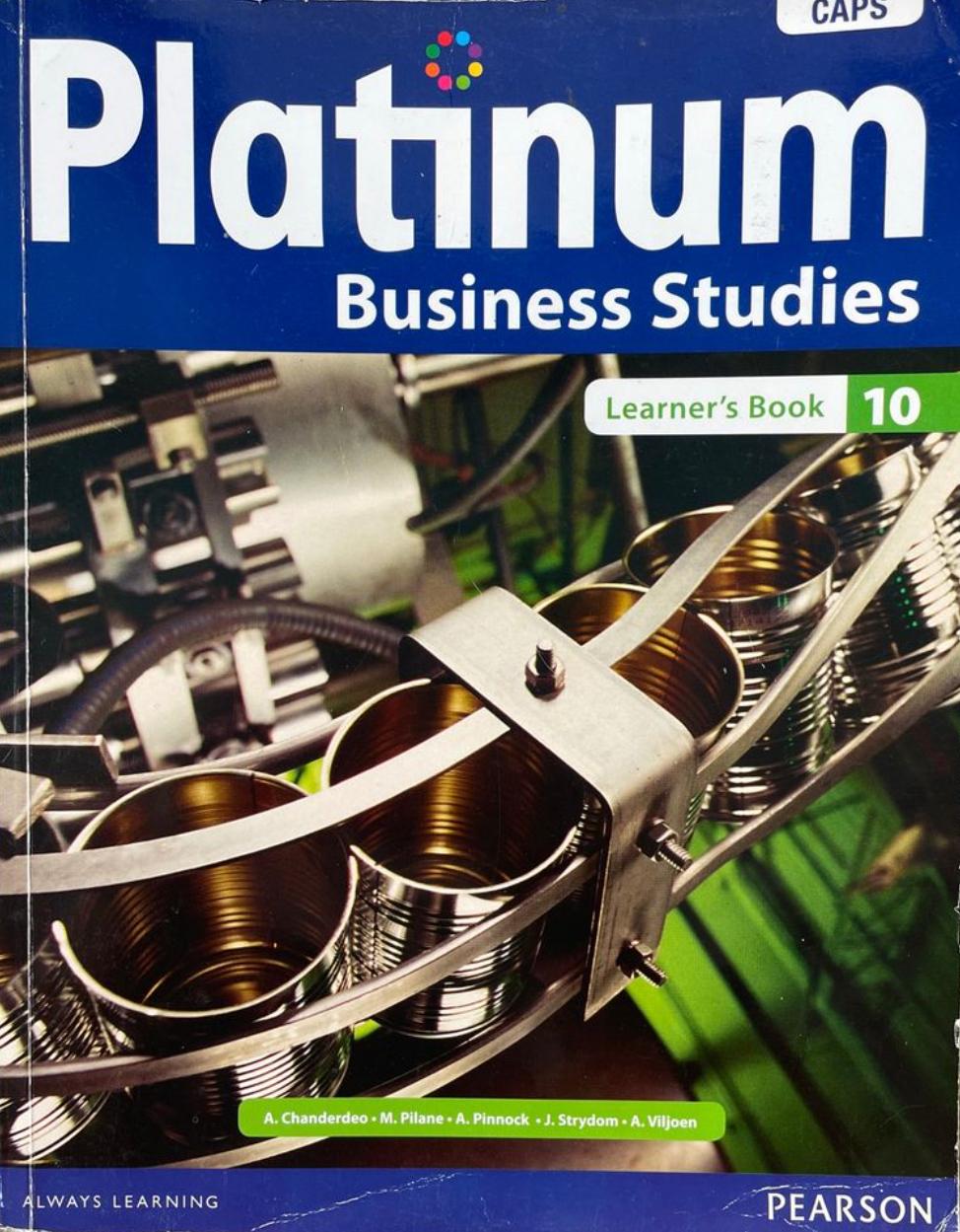 Platinum Business Studies Grade 10 Learner's Book